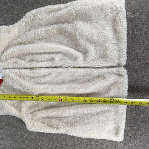 Guess Marie Faux Fur Reversible Vest Women's Large Dove White Casual NWT - Picture 12 of 12